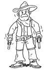 Malvorlage cowboy