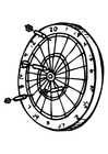 Malvorlage dartspiel
