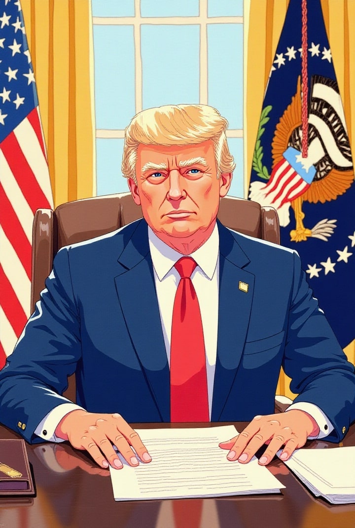 Bild Donald Trump im Oval Office