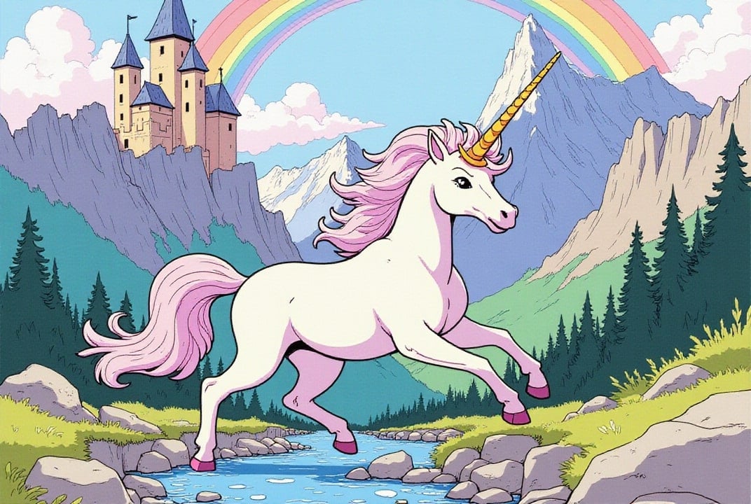 Bild Einhorn im Schloss