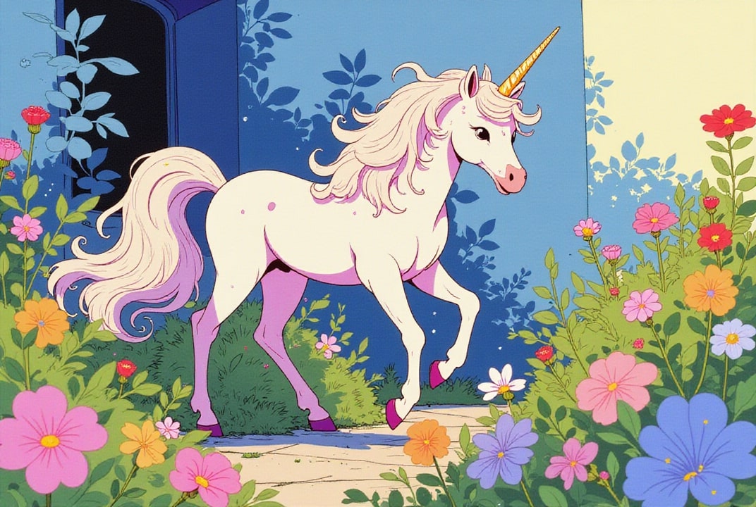 Bild Einhorn im Wald
