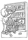 Malvorlage einkaufen
