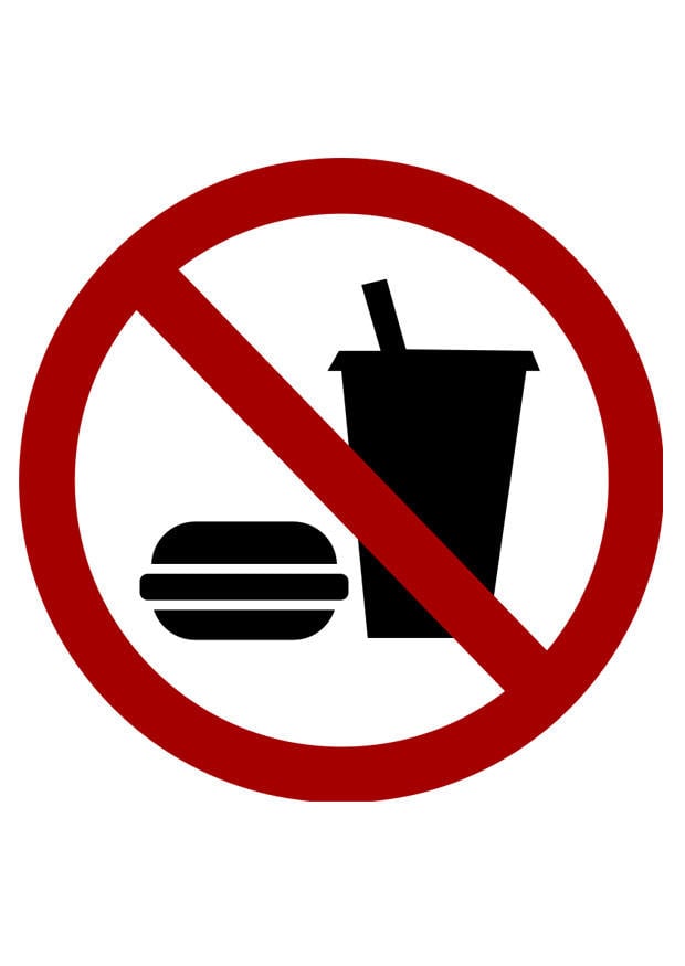 Bild Essen und Trinken verboten