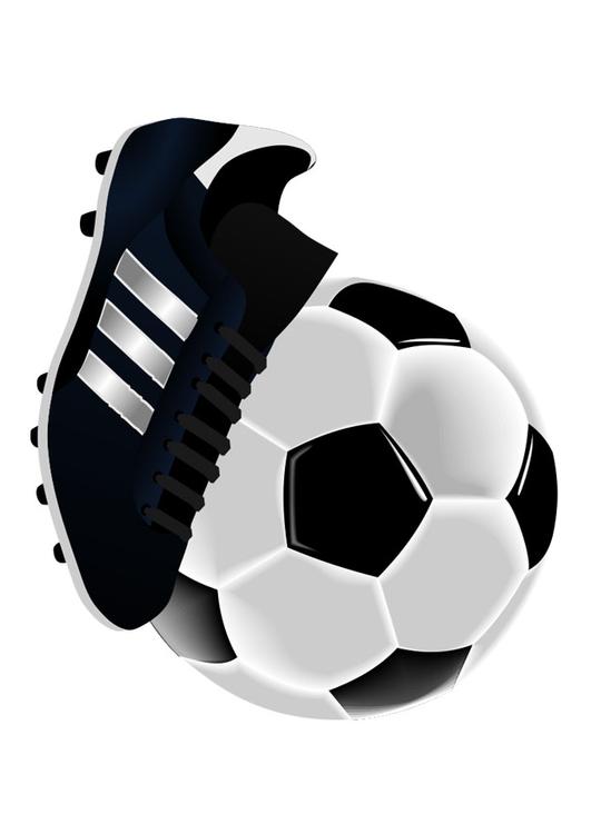 Fussballschuhe und Ball