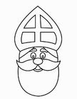 Malvorlage gesicht vom nikolaus