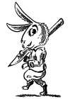 Malvorlage hase mit bleistift