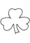 Malvorlage  Irisches Kleeblatt - Shamrock