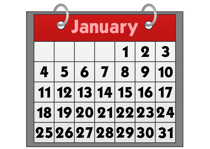 Bild Kalender - Januar - Kostenlose Bilder Zum Ausdrucken - Bild 21157.