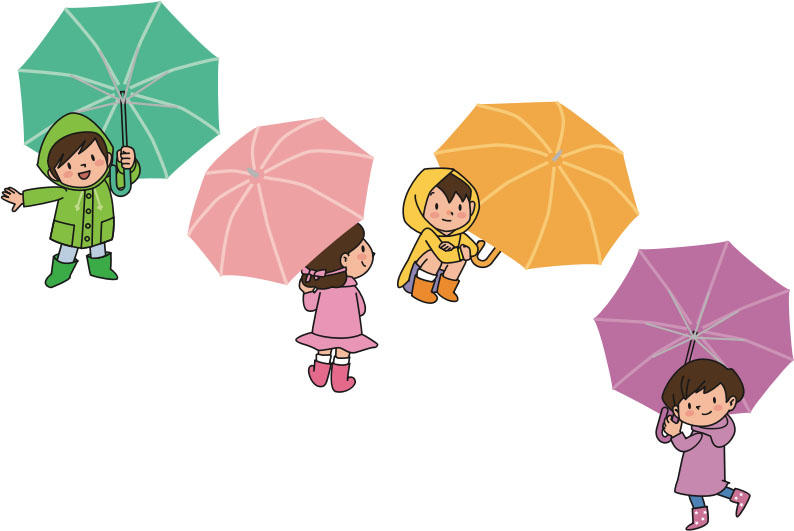Bild Kinder mit Regenschirm