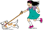 mit dem Hund spazieren gehen