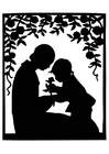 Malvorlage mutter und kind