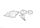 Malvorlage papier und karton