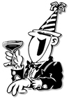 Malvorlage partygast
