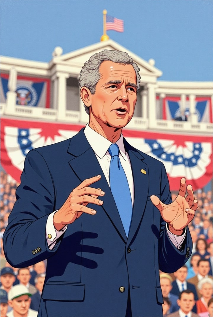 Bild PrÃ¤sident George W. Bush