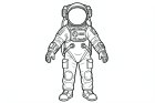 Malvorlage raumanzug für einen astronauten