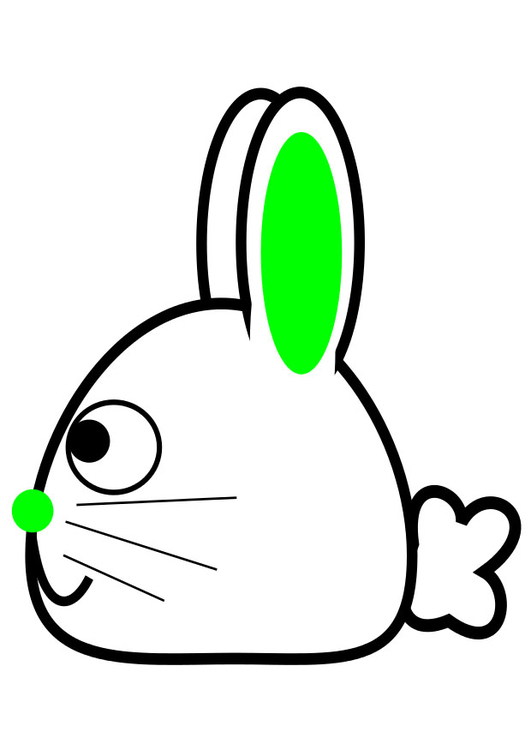 Bild Seitenansicht Hase