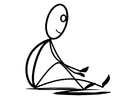 Malvorlage sitzen
