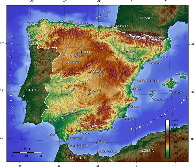 Bild spanische Topographie