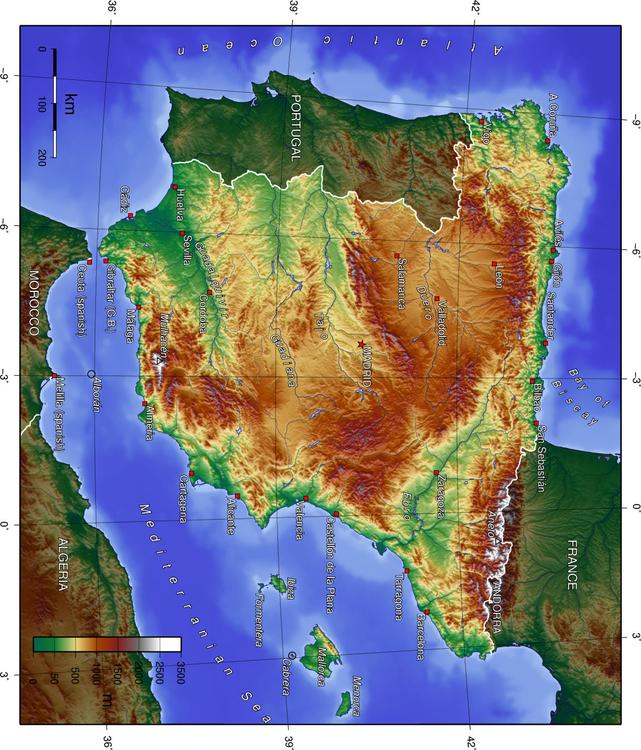 spanische Topographie