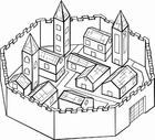 Malvorlage stadtmauer