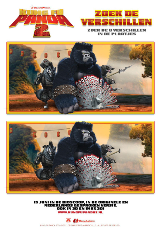 Bild Suche die Unterschiede - Kung Fu Panda 2