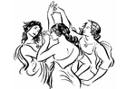 Malvorlage tanzende frauen