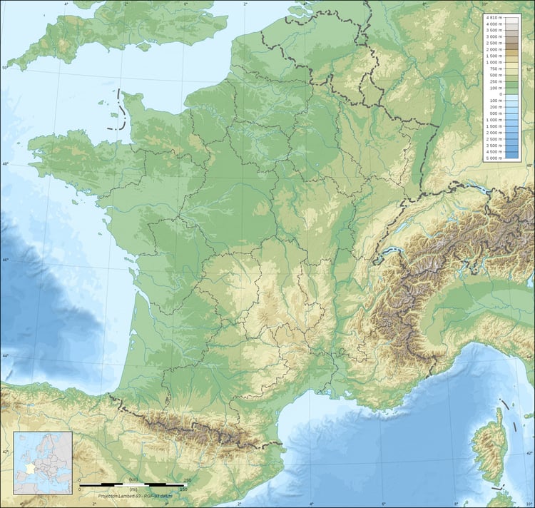 Bild Topographie Frankreich