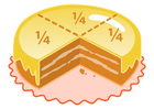 Bilder Torte - ein viertel Stück