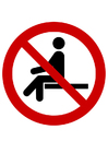 Bilder verboten zu sitzen