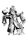 Malvorlage vogelscheuche