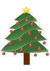 Bild Weihnachtsbaum mit Christbaumkugeln