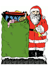 Bild weihnachtsmann mit spielzeug