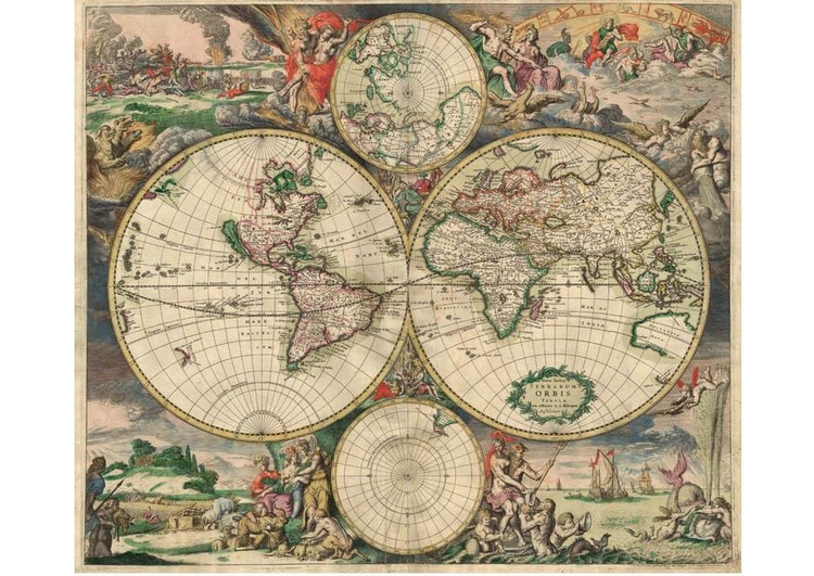 Bild Weltkarte 1689