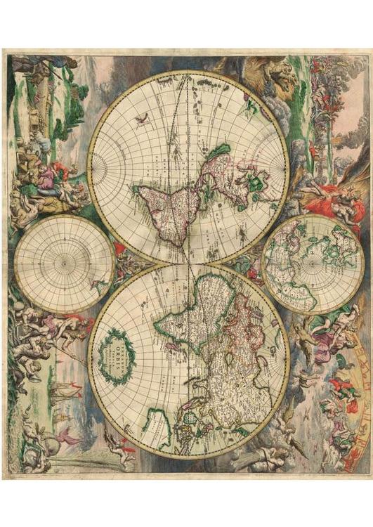 Weltkarte 1689