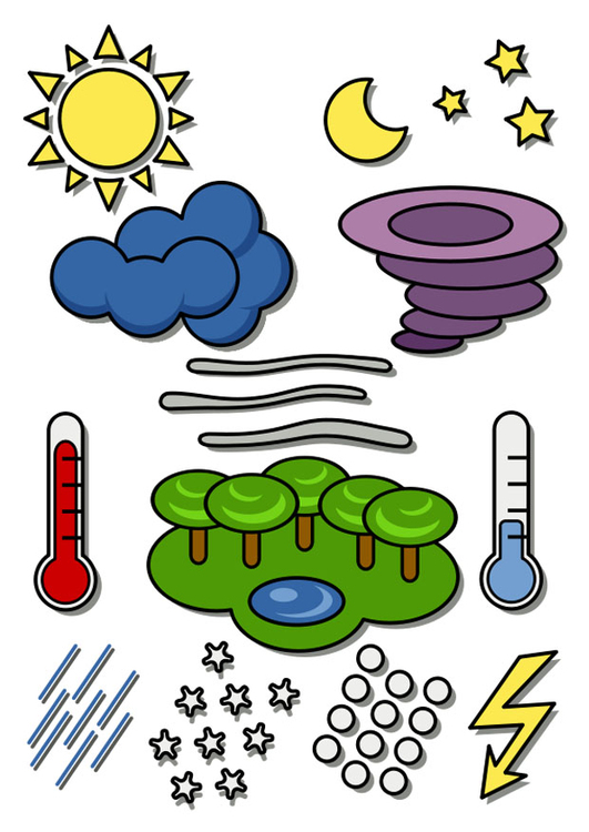 Bild Wettersymbole - Kostenlose Bilder Zum Ausdrucken - Bild 22434.