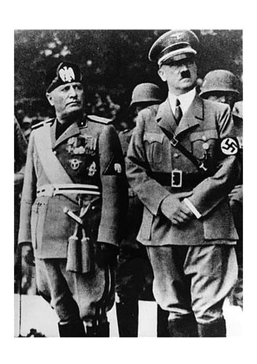 Adolf Hitler und Mussolini