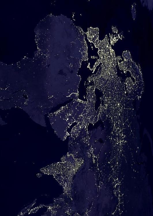 die Erde bei Nacht - Stadtgebiete 4