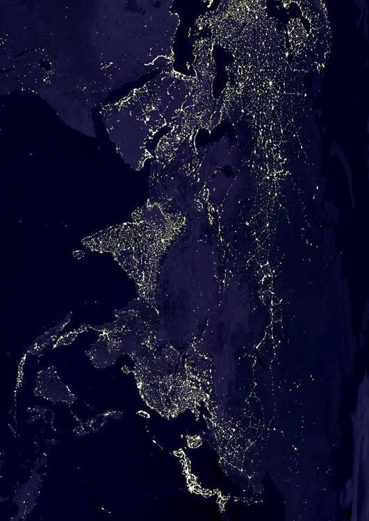 die Erde bei Nacht - Stadtgebiete 5