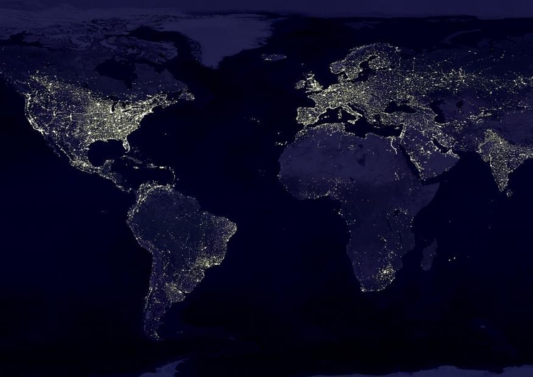 Foto die Erde bei Nacht - Stadtgebiete