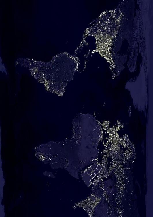 die Erde bei Nacht - Stadtgebiete