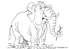 Malvorlage  Elefant