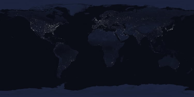 Foto Erde bei Nacht