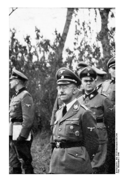 Foto Frankreich, Himmler mit Offizieren der Waffen-SS