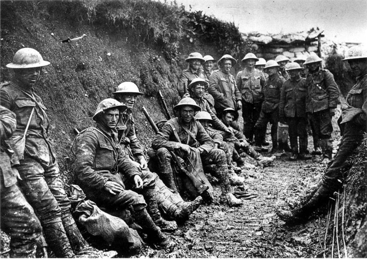 Foto Irische Fusiliere bei der Schlacht an der Somme
