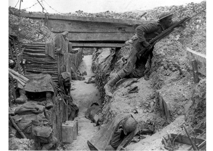 Foto Laufgraben bei der Schlacht an der Somme