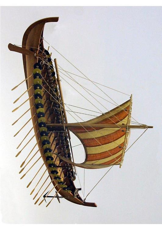 Modell der Gokstad, Wikingerschiff