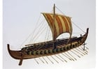 Fotos Modell der Gokstad, Wikingerschiff