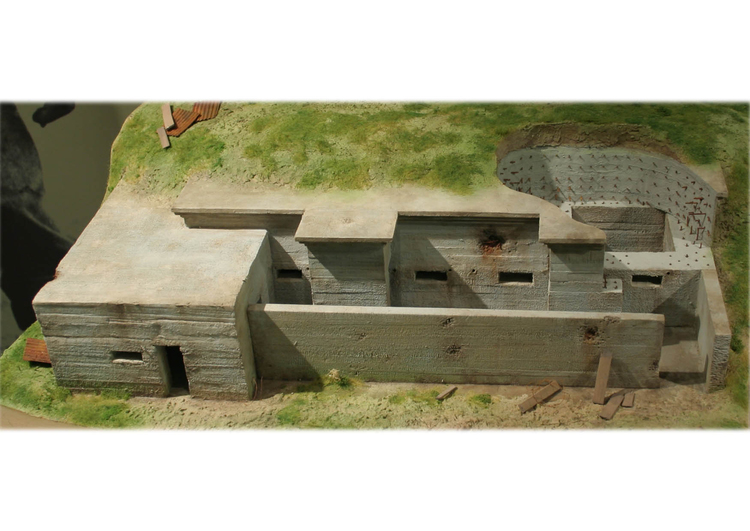 Foto Modell eines deutschen Bunkers 1916