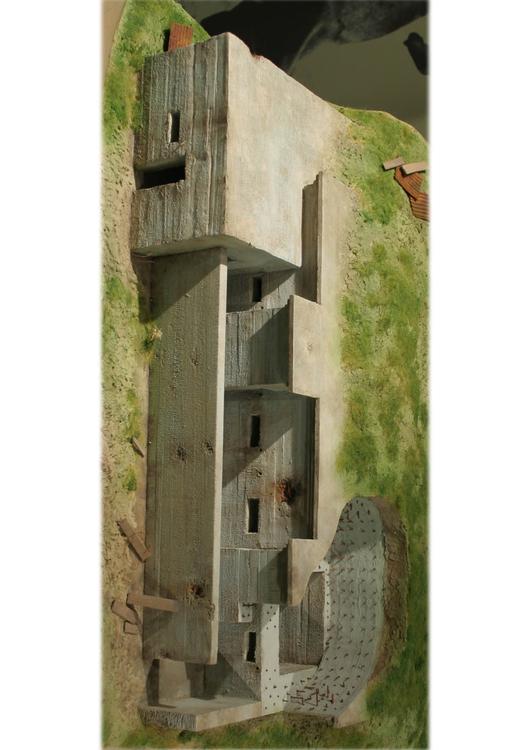 Modell eines deutschen Bunkers 1916