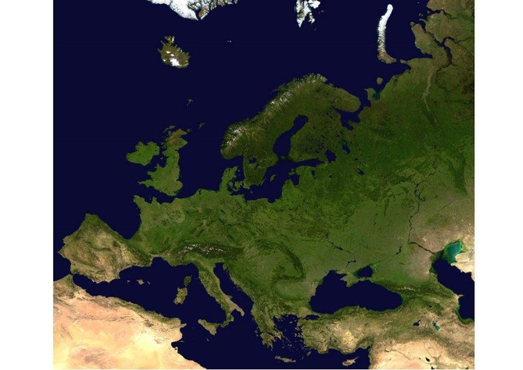 Foto Satellitenfoto Europa